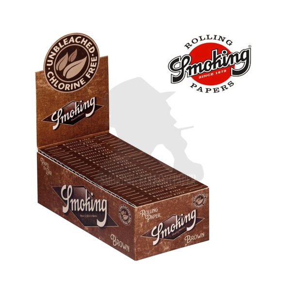 master-1 Smoking Brown Regular 69 × 37 mm Unbleached Rolling Papers – Display Box of 50 Booklets of 60 Sheets