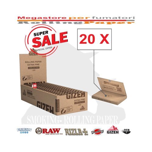 master-104 Gizeh Extra Fine Brown Regular Size Rolling Papers – Pack of 20 Booklets