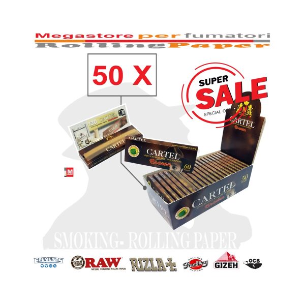 Cartel Brown Regular Size Rolling Papers – Pack of 50 Booklets