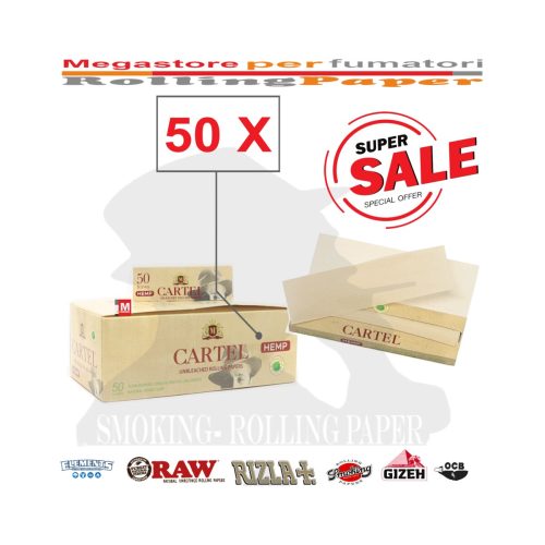 Cartel Organic Regular Size Rolling Papers – Pack of 50 Booklets