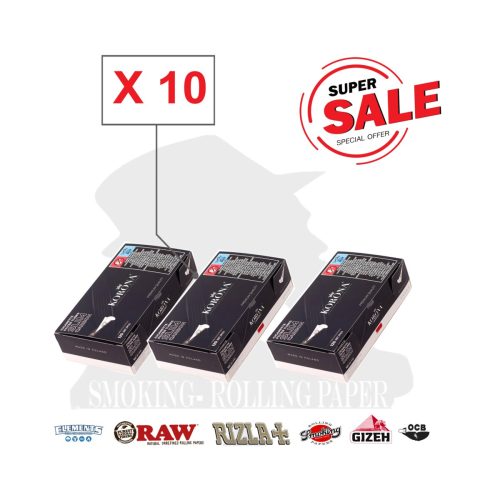 master-115 Korona Slim 6.8 mm Cigarette Tubes with Activated Charcoal – 10 Boxes of 120 Tubes