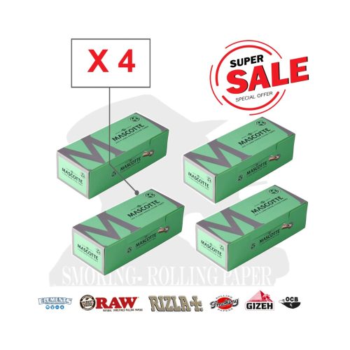 master-118 Mascotte X Regular Cigarette Tubes with Extra-Long Filter – 4 Boxes of 200 Tubes