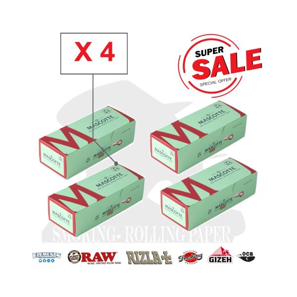 master-119 Mascotte Regular 8 mm Cigarette Tubes – 4 Boxes of 200 Tubes