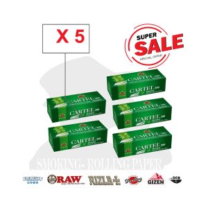 Cartel Menthol Regular 15 mm Cigarette Tubes – Pack of 200 Tubes