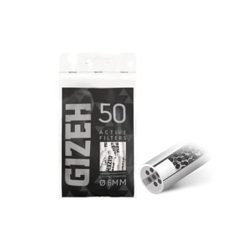 master-132 Gizeh Black Extra Slim 6 mm Activated Charcoal Filters – 50 Filters