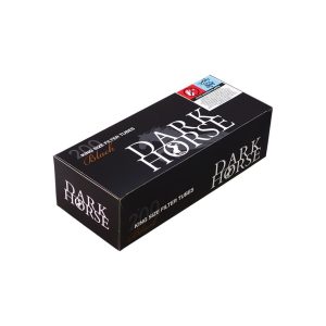 Dark Horse Black Regular 8 × 15 mm Cigarette Tubes – 4 Boxes of 200 Tubes