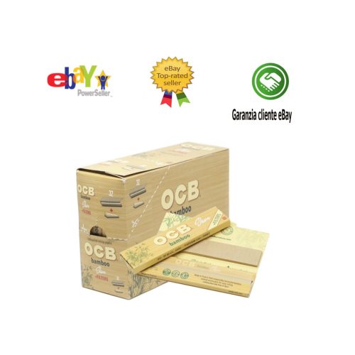 master-14 OCB Bamboo King Size Rolling Papers with Tips – Pack of 32 Booklets