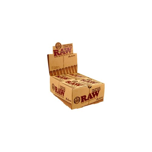 master-141 RAW Pre-Rolled Cone Perfecto Cardboard Filter Tips – 20 Pieces