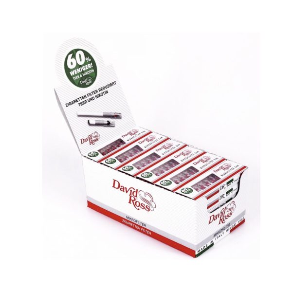 master-147 David & Ross Slim 8 mm Reusable Cigarette Mouthpieces – 36 Blisters of 10 Pieces