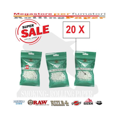 Cartel Semi Regular 7 × 22 mm Filters – 20 Bags of 100 Filters