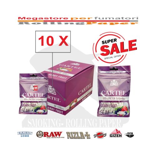 Cartel Berry Fruit Slim 6 × 15 mm Filters – 120 Filters