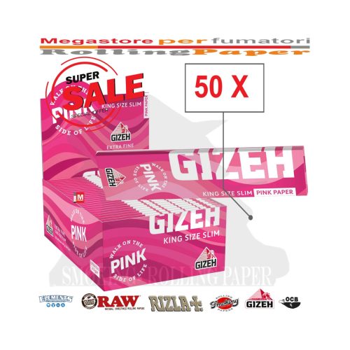 master-174 Gizeh Extra Fine Pink King Size Rolling Papers – Pack of 50 Booklets