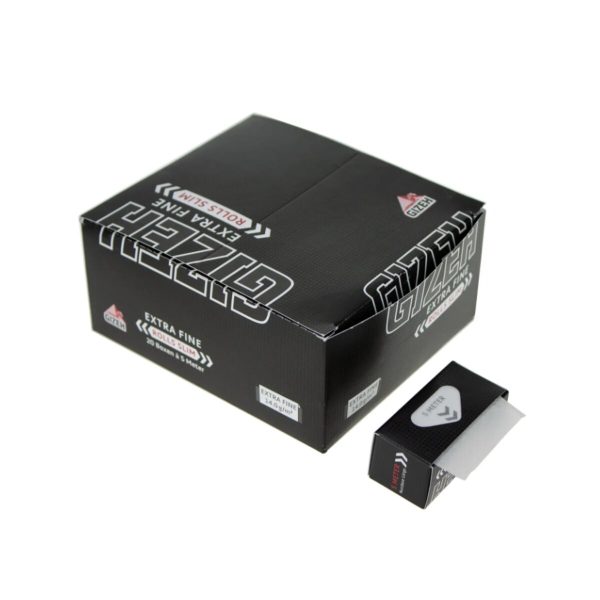 master-186 Gizeh Extra Fine Black Rolls Slim Rolling Paper Rolls – 20 Rolls