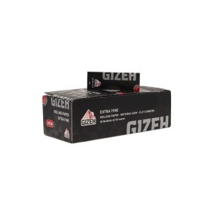 Gizeh Extra Fine Black Regular Size Rolling Papers – Pack of 50 Booklets