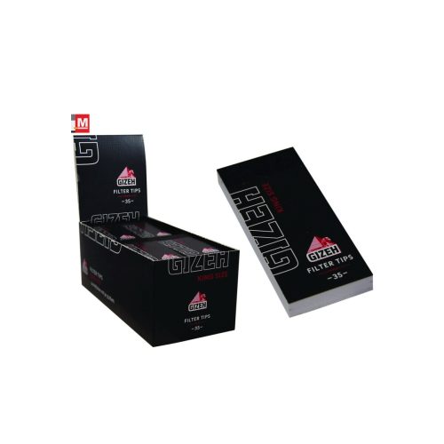 Gizeh Black Regular Perforated Cardboard Filter Tips – Booklets of 35 Tips