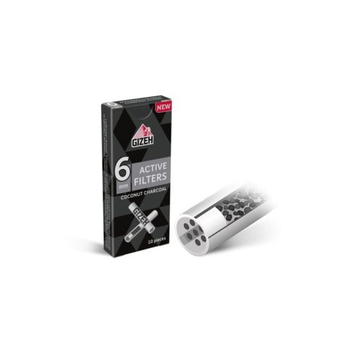 master-19 Gizeh Extra Slim Flavor 6 mm Activated Charcoal Filters – 10 Filters