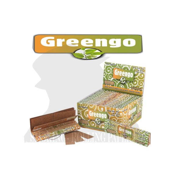 master-204 Greengo Green King Size Slim Rolling Papers with Tips – Pack of 24 Booklets