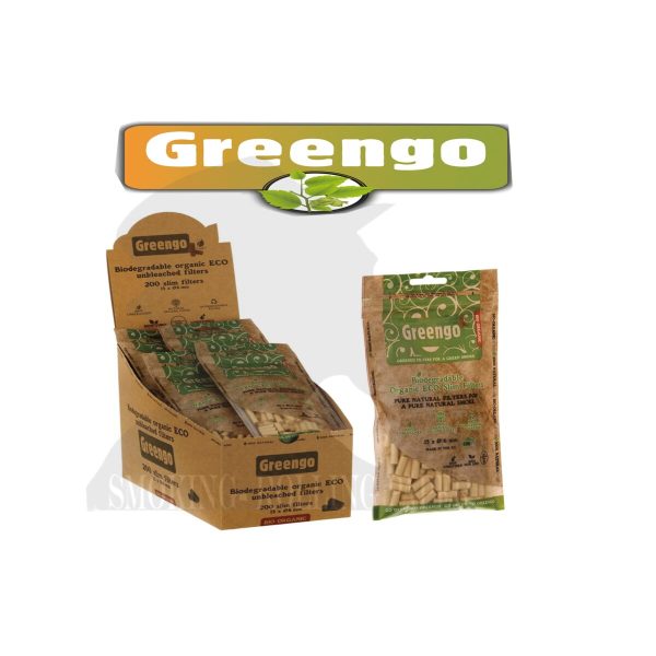 master-206 Greengo ECO Slim 6 mm in cellulosa Biodegradable Filters – 200 Filters
