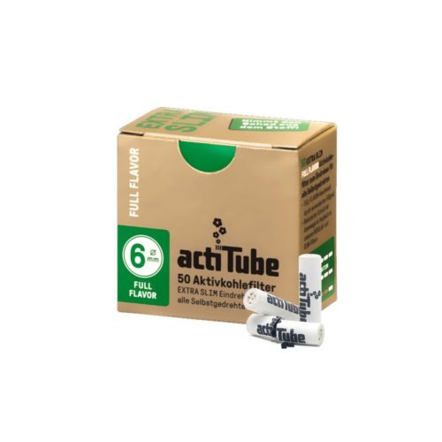ActiTube Extra Slim 6 mm Activated Charcoal Filters – 50 Filters