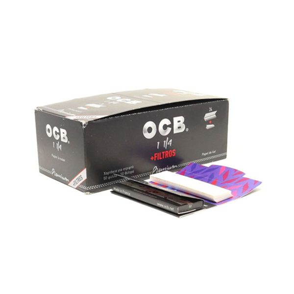 master-218 OCB Premium King Size Rolling Papers with Tips – Pack of 24 Booklets