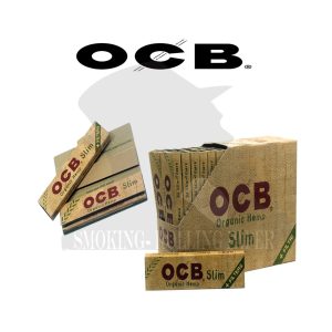 OCB Organic King Size Slim Rolling Papers with Tips – Pack of 32 Booklets
