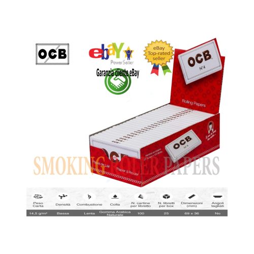 master-238 OCB White Regular Size Rolling Papers – Pack of 25 Booklets