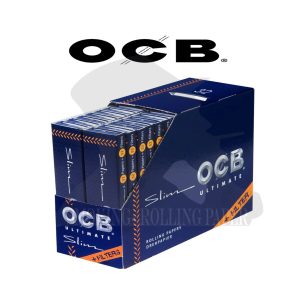 OCB Ultimate King Size Slim Rolling Papers with Tips – Pack of 32 Booklets