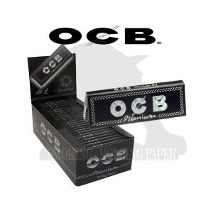 OCB Premium Black Regular Size Rolling Papers – Pack of 50 Booklets