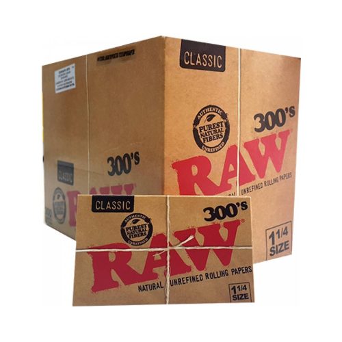 master-253 RAW Classic 300's Medium 1¼ Rolling Papers – 40 Booklets of 300 Sheets