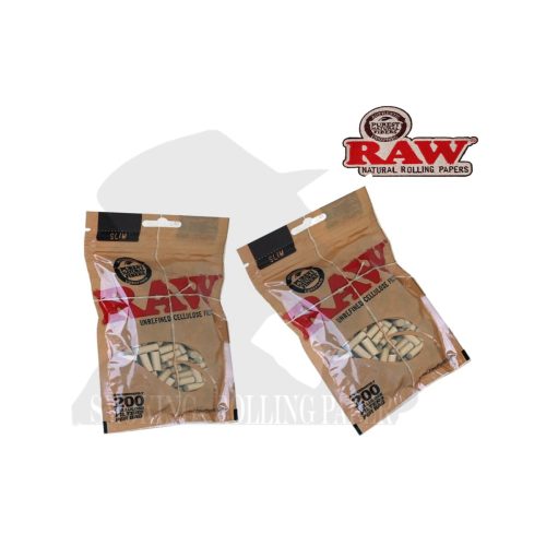 master-256 RAW Slim 6 mm Pure Cellulose Filters – 10 Bags of 200 Filters