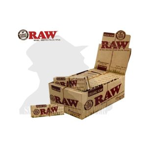 RAW Organic Connoisseur Medium 1¼ Rolling Papers with Tips – Pack of 24 Booklets