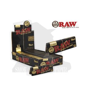 RAW Classic Black Medium 1¼ Rolling Papers – Pack of 24 Booklets