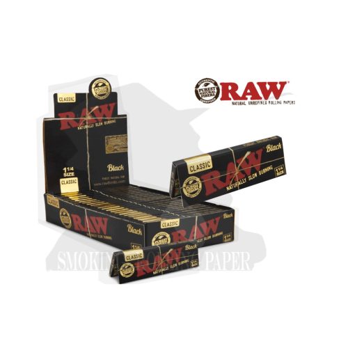 master-261 RAW Classic Black Medium 1¼ Rolling Papers – Pack of 24 Booklets