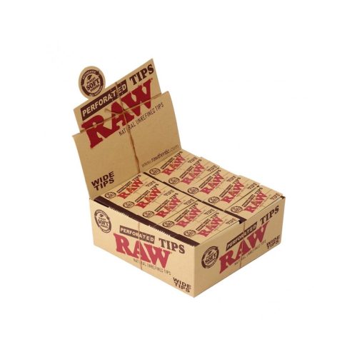 master-265 RAW Wide King Size Perforated Cardboard Filter Tips – 50 Booklets
