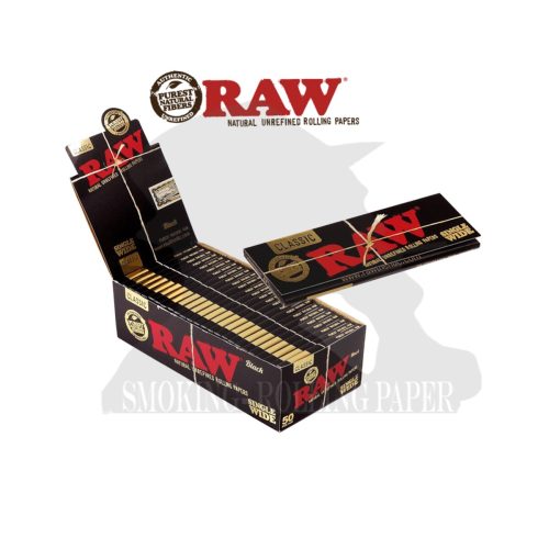 master-270 RAW Classic Black Regular Size Rolling Papers – Pack of 50 Booklets
