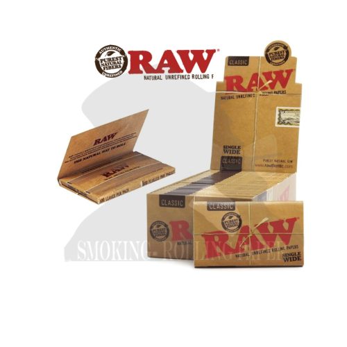 master-271 RAW Classic Wide Regular Size Rolling Papers – Pack of 25 Booklets