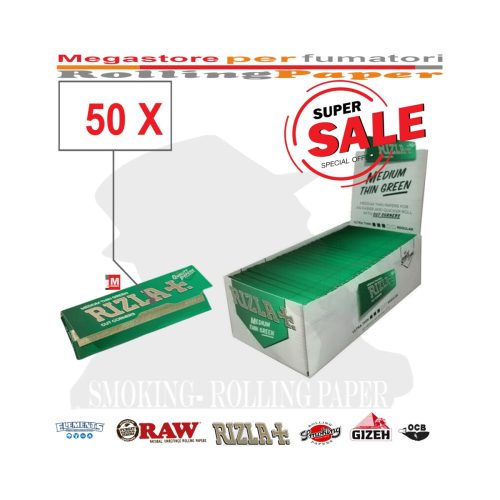 master-277 Rizla Green Regular Size Rolling Papers – Pack of 50 Booklets