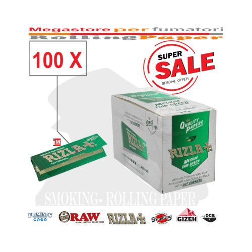 master-279 Rizla Green Regular Size Rolling Papers – Pack of 100 Booklets
