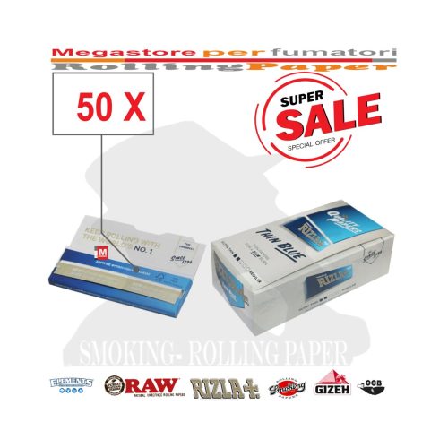 master-284 Rizla Blue Regular Size Rolling Papers – Pack of 50 Booklets