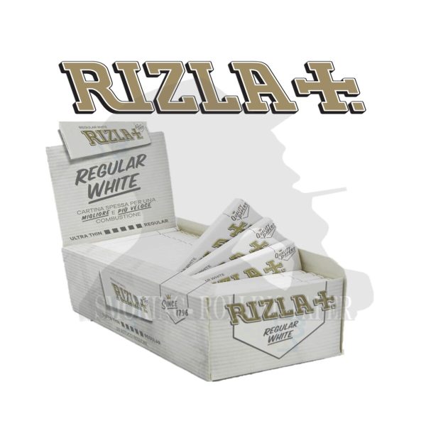 Rizla White Regular Size Rolling Papers – Pack of 50 Booklets