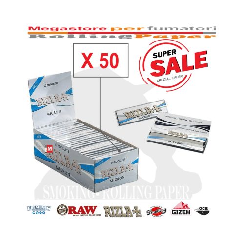 master-298 Rizla Micron Regular Size Rolling Papers – Pack of 50 Booklets