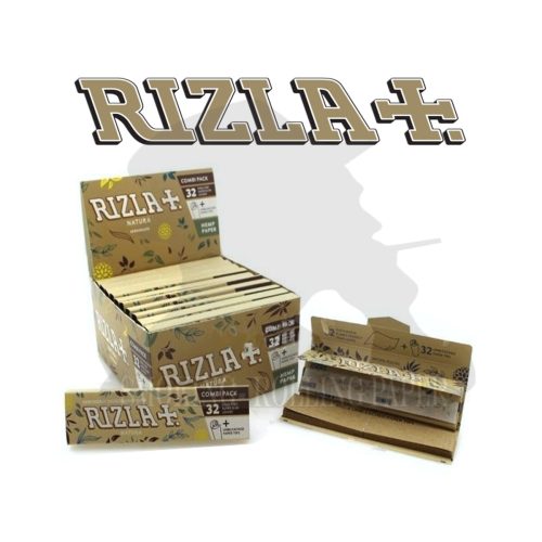 master-302 Rizla Natura King Size Slim Rolling Papers with Tips – Pack of 32 Booklets