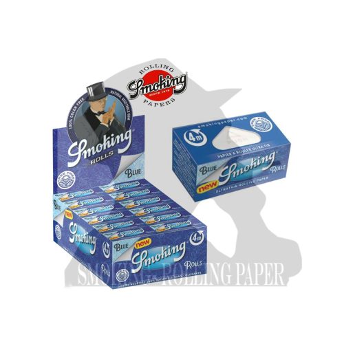 master-316 Smoking Blue Rolls King Size Slim Rolling Paper Rolls – 24 Rolls