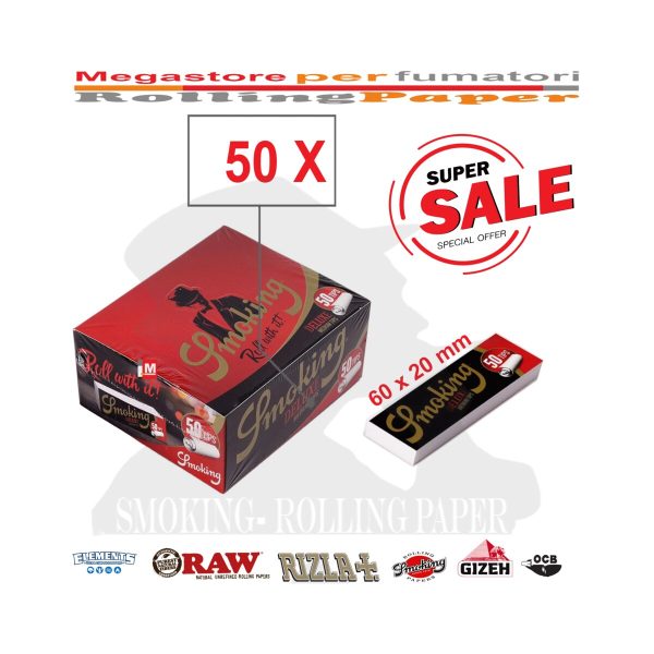 master-322 Smoking Deluxe Medium Slim Cardboard Filter Tips – 50 Booklets