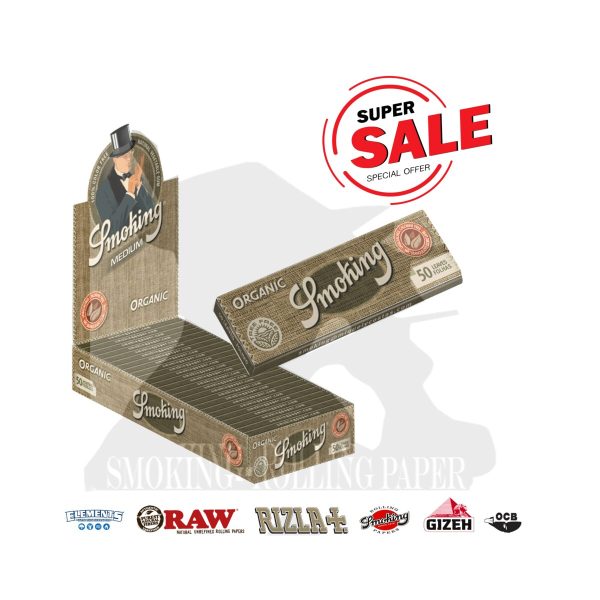 master-325 Smoking Organic ECO Regular Size Rolling Papers – Pack of 25 Booklets