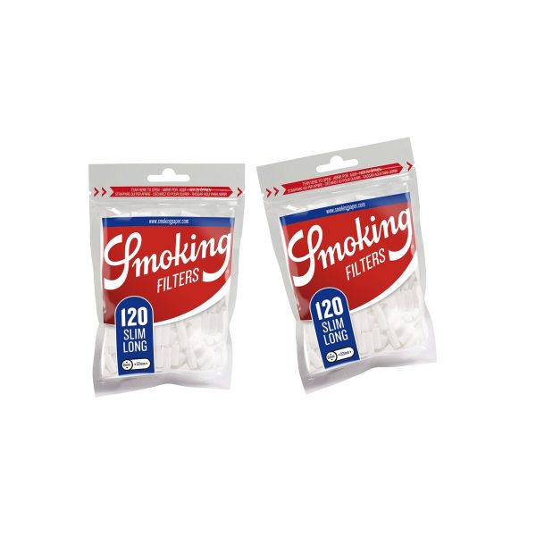 Smoking Classic Slim 6 × 22 mm Filters – Pack of 120 Filters