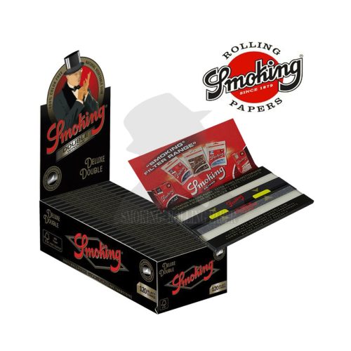 master-340 Smoking Deluxe Double Regular 69 × 37 mm Rolling Papers – 25 Booklets of 120 Sheets