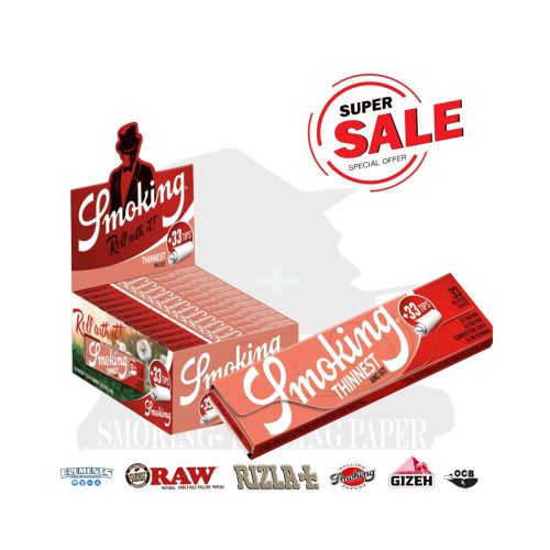 master-346 Smoking Thinnest King Size Slim Rolling Papers with Tips – Pack of 24 Booklets