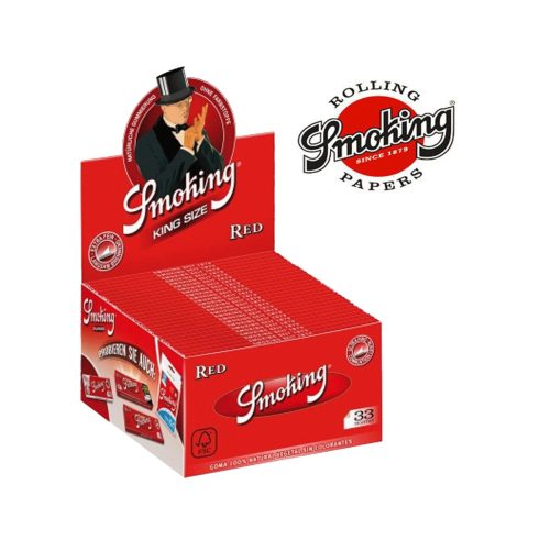 master-348 Smoking Red King Size Slim Rolling Papers – Pack of 50 Booklets