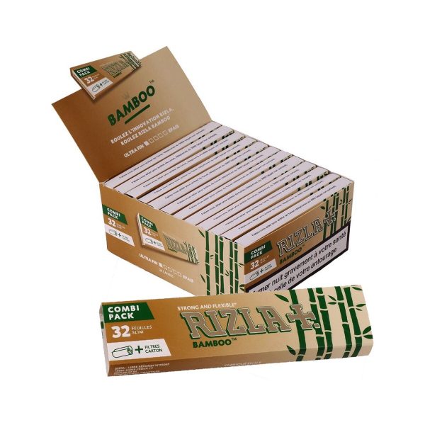 master-35 Rizla Bamboo King Size Rolling Papers with Tips – Pack of 24 Booklets